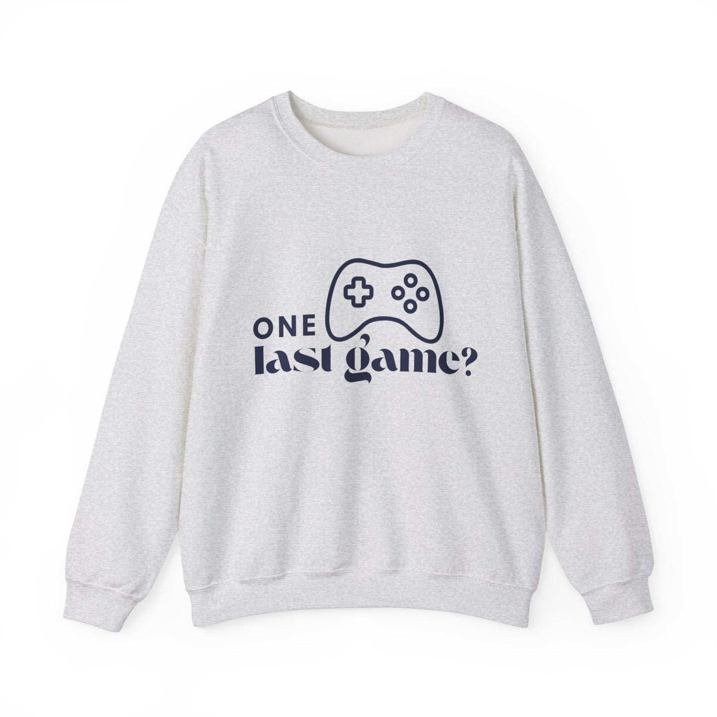 One Last Game? Crewneck Sweatshirt – 'One Last Game?' – Unisex Heavy Blend™