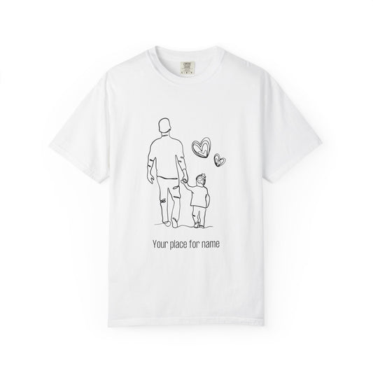 Personalized Fathers Day T-Shirt - Customizable for Dad and Child