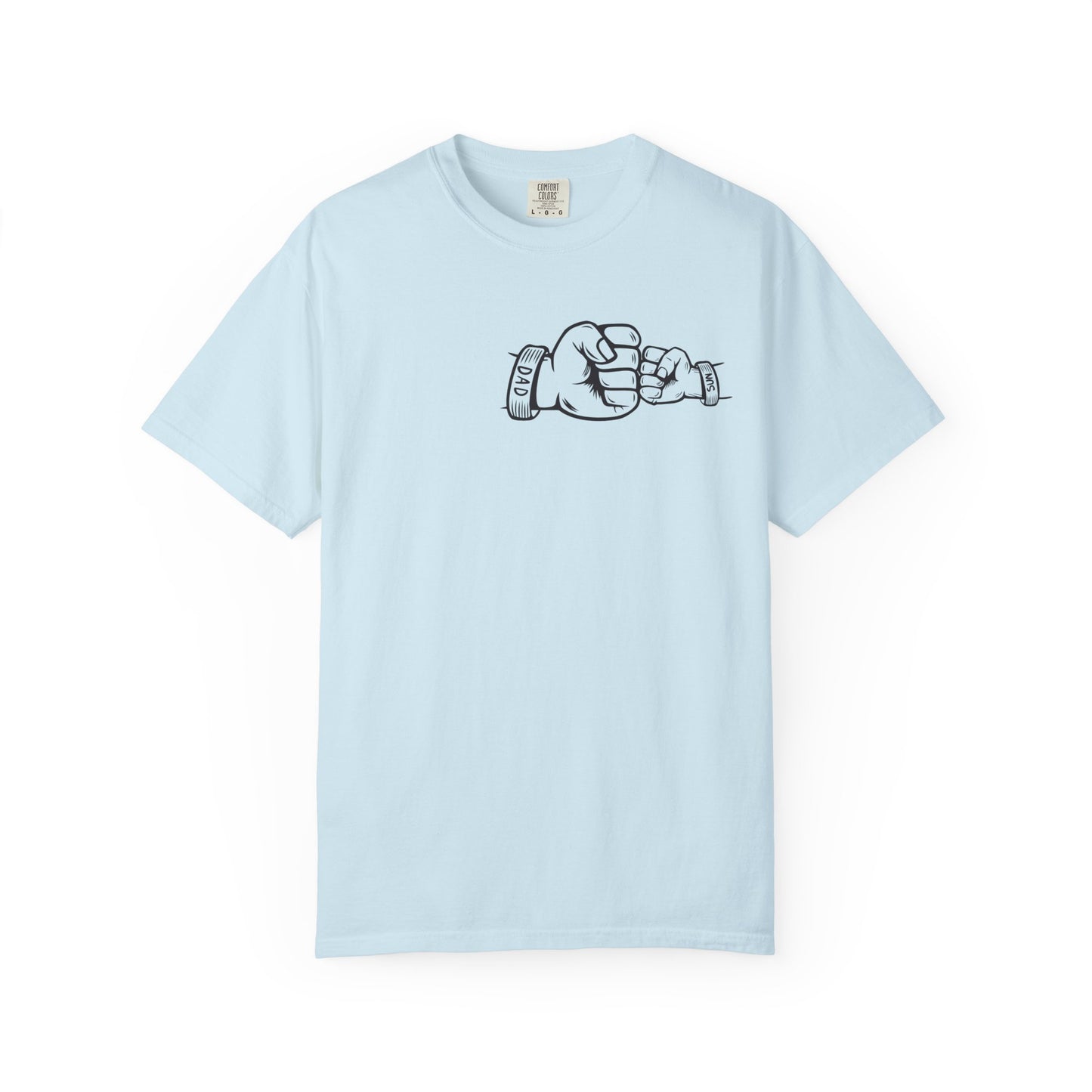 Unisex Garment-Dyed T-shirt with Fathers Day Fist Bump Design - Casual, Comfortable, Perfect for Everyday Wear