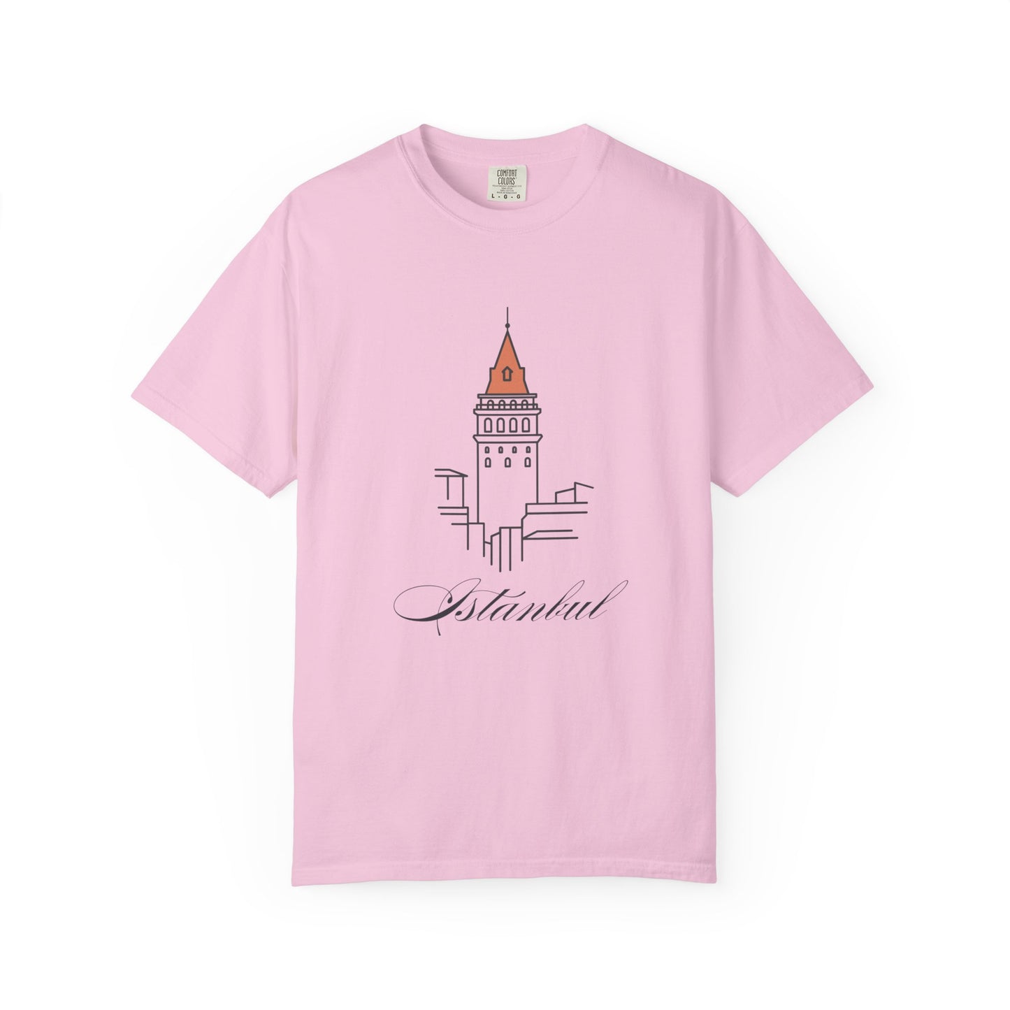 Galata Tower Istanbul Unisex Garment-Dyed T-shirt - Casual Chic Travel Tee