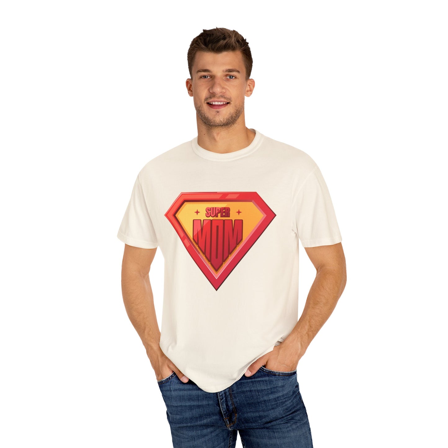 Super Mom Unisex Garment-Dyed T-Shirt - Perfect Gift for Mother's Day