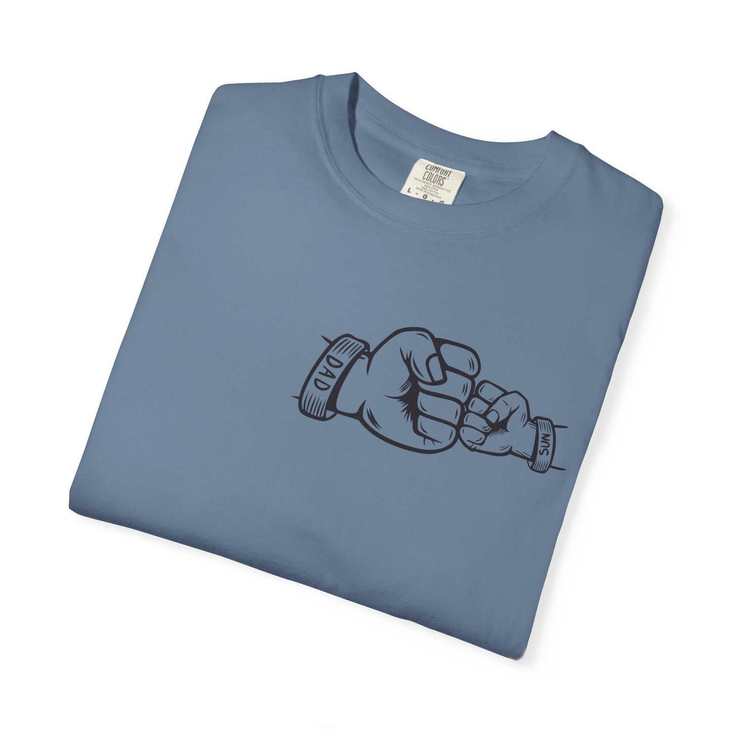 Unisex Garment-Dyed T-shirt with Fathers Day Fist Bump Design - Casual, Comfortable, Perfect for Everyday Wear