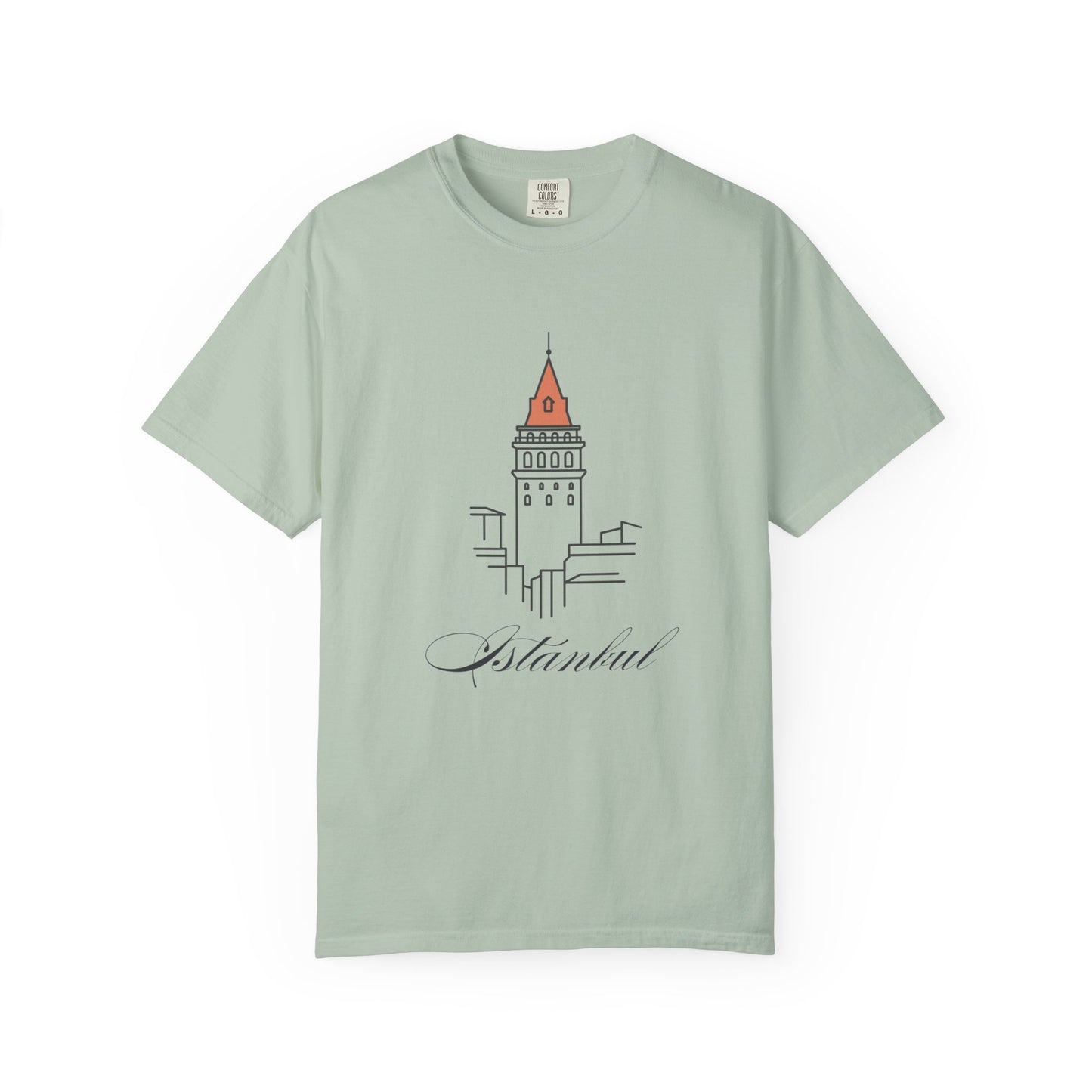 Galata Tower Istanbul Unisex Garment-Dyed T-shirt - Casual Chic Travel Tee