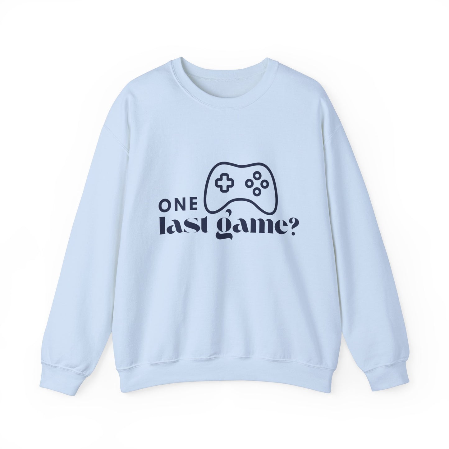 One Last Game? Crewneck Sweatshirt – 'One Last Game?' – Unisex Heavy Blend™