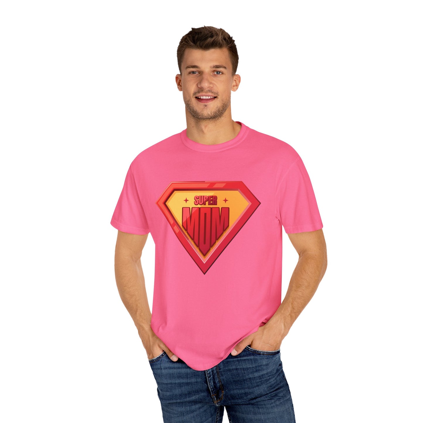 Super Mom Unisex Garment-Dyed T-Shirt - Perfect Gift for Mother's Day