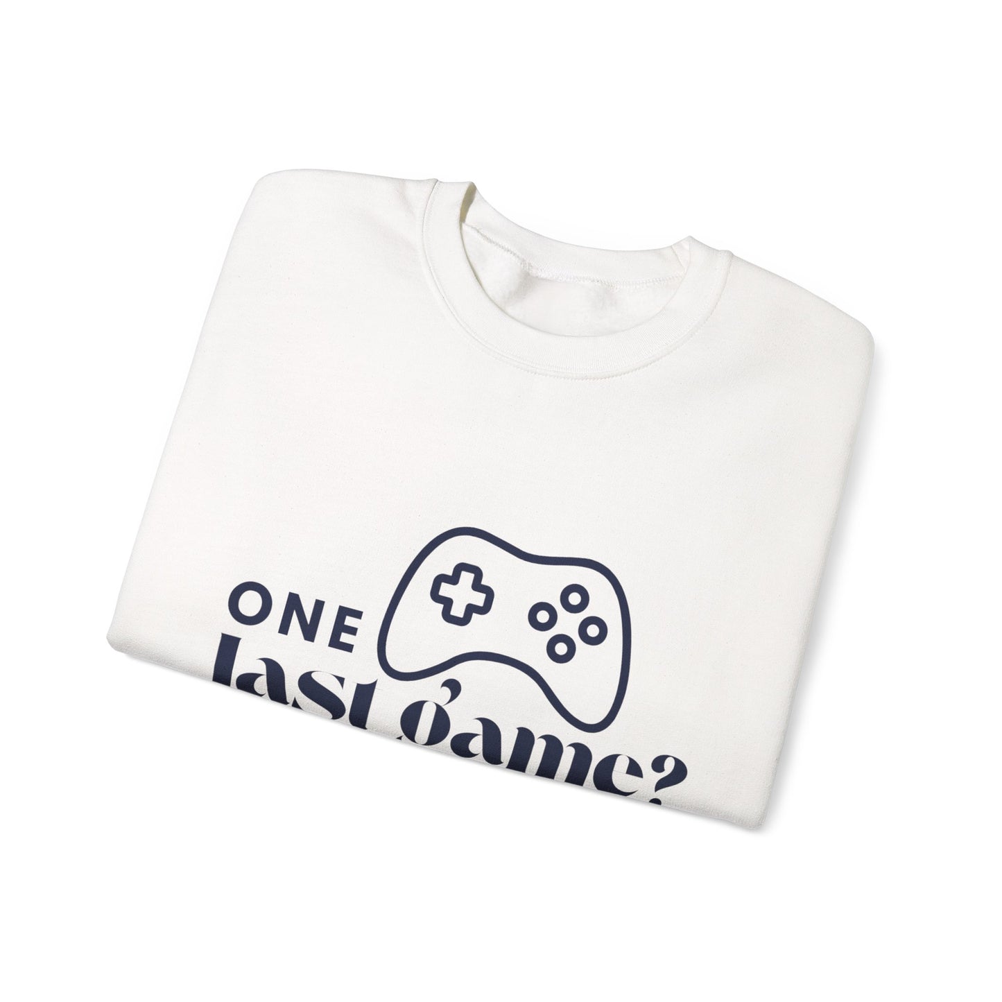 One Last Game? Crewneck Sweatshirt – 'One Last Game?' – Unisex Heavy Blend™