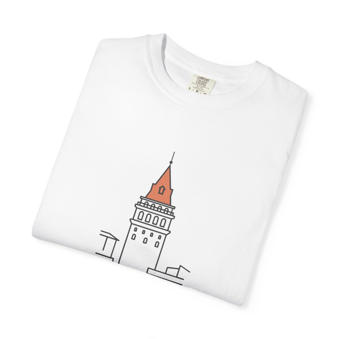 Galata Tower Istanbul Unisex Garment-Dyed T-shirt - Casual Chic Travel Tee